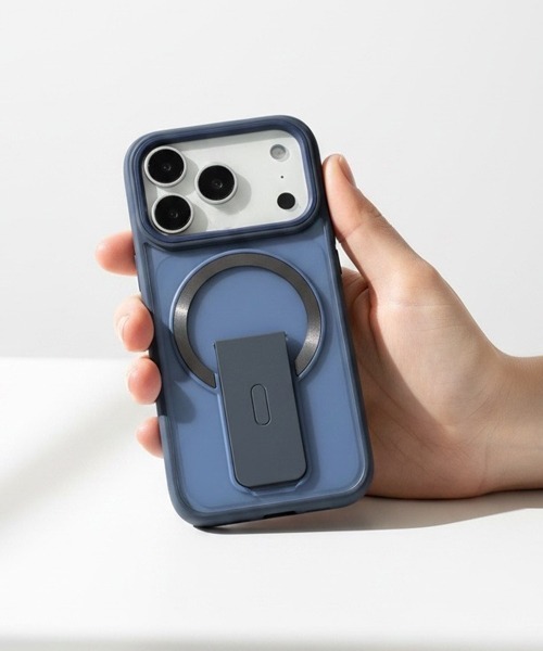 Fun & Daily(ファンアンドデイリー)の「Stand MagSafe対応 iPhone Case 16 17 Plus Pro ProMax Air 16e / アイフォンケース(スマホケース/カバー・レディース・グレー/ブラック/ネイビー・iPhone 16 Plus/iPhone 16 Pro/iPhone 16 Pro Max/iPhone 16e/iPhone 17/iPhone 17 Pro/iPhone 17 Pro Max/iPhone Air/iPhone 16)」の3枚目の写真