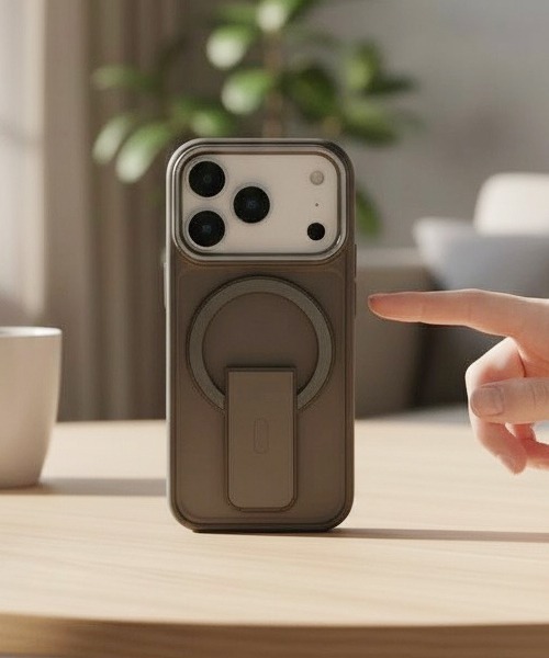 Fun & Daily(ファンアンドデイリー)の「Stand MagSafe対応 iPhone Case 16 17 Plus Pro ProMax Air 16e / アイフォンケース(スマホケース/カバー・レディース・グレー/ブラック/ネイビー・iPhone 16 Plus/iPhone 16 Pro/iPhone 16 Pro Max/iPhone 16e/iPhone 17/iPhone 17 Pro/iPhone 17 Pro Max/iPhone Air/iPhone 16)」の10枚目の写真