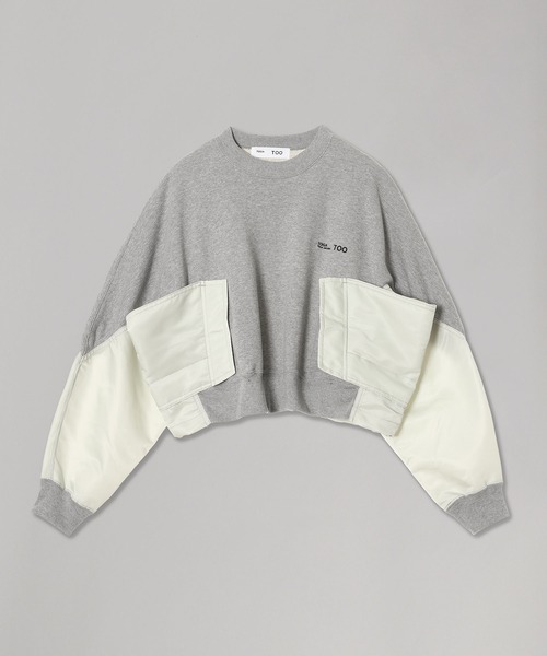 TOGA PULLA(トーガ プルラ)の「Nylon sweatshirt TZ252-JL993(スウェット・レディース・ブラック/グレー・SMALL)」の2枚目の写真