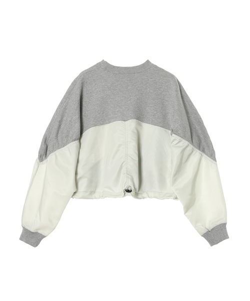 TOGA PULLA(トーガ プルラ)の「Nylon sweatshirt TZ252-JL993(スウェット・レディース・ブラック/グレー・SMALL)」の3枚目の写真