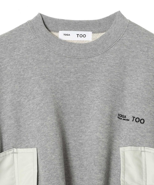 TOGA PULLA(トーガ プルラ)の「Nylon sweatshirt TZ252-JL993(スウェット・レディース・ブラック/グレー・SMALL)」の4枚目の写真