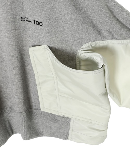 TOGA PULLA(トーガ プルラ)の「Nylon sweatshirt TZ252-JL993(スウェット・レディース・ブラック/グレー・SMALL)」の6枚目の写真