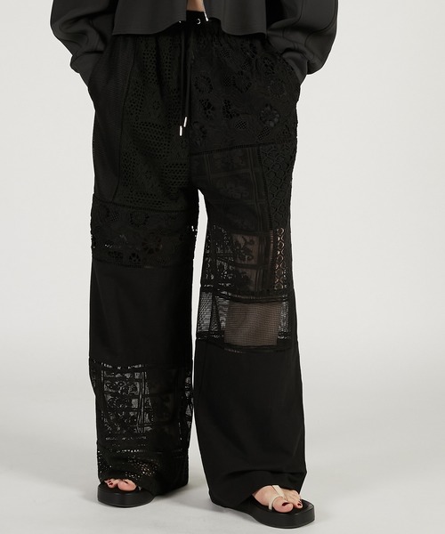 PRANK PROJECT（プランクプロジェクト）の「【2026Spring Pre-Order】パネルレースパンツ / Panel Lace Pants（その他パンツ・レディース・ブラック/ホワイト・36/38）」の19枚目の写真