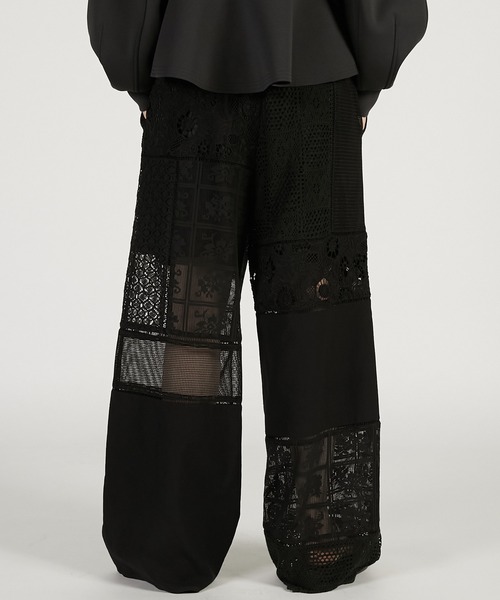 PRANK PROJECT（プランクプロジェクト）の「【2026Spring Pre-Order】パネルレースパンツ / Panel Lace Pants（その他パンツ・レディース・ブラック/ホワイト・36/38）」の4枚目の写真