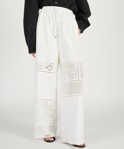 PRANK PROJECT（プランクプロジェクト）の「【2026Spring Pre-Order】パネルレースパンツ / Panel Lace Pants（その他パンツ・レディース・ブラック/ホワイト・36/38）」の14枚目の写真