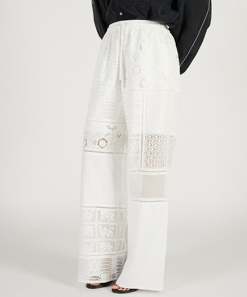 PRANK PROJECT（プランクプロジェクト）の「【2026Spring Pre-Order】パネルレースパンツ / Panel Lace Pants（その他パンツ・レディース・ブラック/ホワイト・36/38）」の15枚目の写真