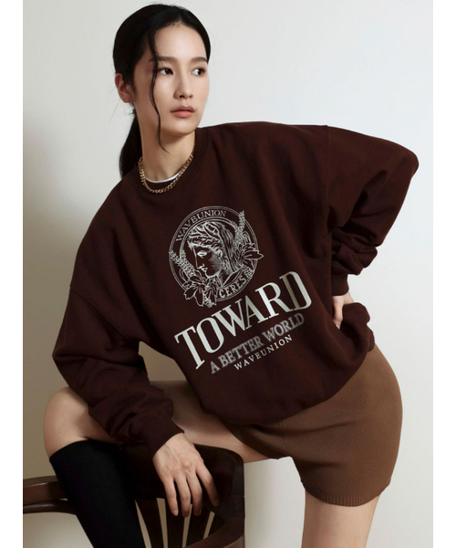 WAVE UNION(ウェーブユニオン)の「Toward Sweatshirt brown(スウェット・レディース・その他・1/2)」の2枚目の写真