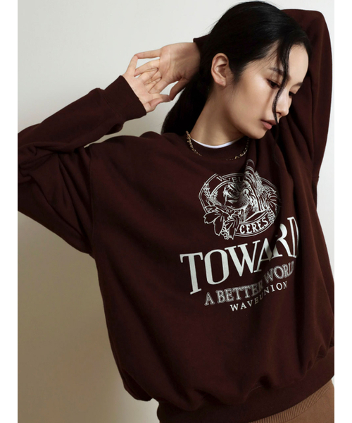 WAVE UNION(ウェーブユニオン)の「Toward Sweatshirt brown(スウェット・レディース・その他・1/2)」の3枚目の写真