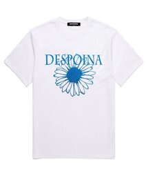 OUSE（オウズ）の「Glitter Flower Short Sleeve T-Shirt (DPTS002) White/S.Blue（Tシャツ/カットソー）」