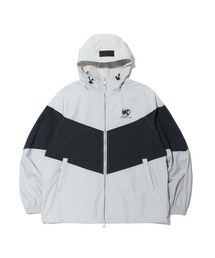 ACEI（アセイ）の「Color Block Hooded Jacket [UNI] Light Gray（ナイロンジャケット）」