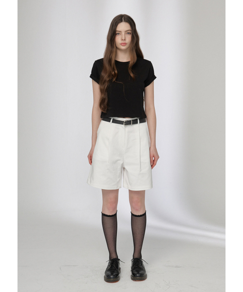 BUTTON UP(ボタンアップ)の「アンナコットンショートパンツ(アイボリー)(その他パンツ・レディース・その他・SMALL/MEDIUM/LARGE)」の2枚目の写真