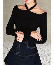 RESEXXY | フロントクロスリブニットプルオーバー(ニット/セーター)