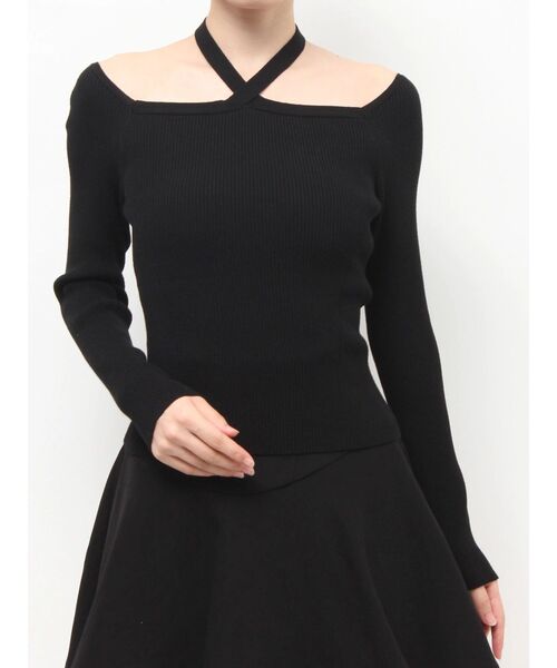 RESEXXY（リゼクシー）の「フロントクロスリブニットプルオーバー（ニット/セーター・レディース・ホワイト/オレンジ/ブラック・FREE）」の12枚目の写真