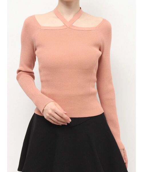 RESEXXY（リゼクシー）の「フロントクロスリブニットプルオーバー（ニット/セーター・レディース・ホワイト/オレンジ/ブラック・FREE）」の13枚目の写真