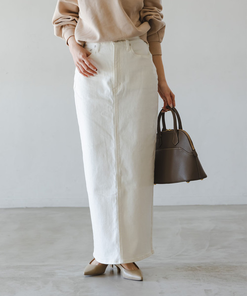 NEEDBY heritage(ニードバイヘリテージ)の「《追加・NOBLE別注》NEED by heritage/ニードバイ ヘリテージ RINA(デニムスカート・レディース・ホワイト/ブルー・23/24/25/26)」の8枚目の写真