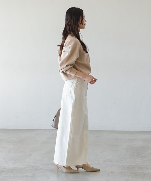 NEEDBY heritage(ニードバイヘリテージ)の「《追加・NOBLE別注》NEED by heritage/ニードバイ ヘリテージ RINA(デニムスカート・レディース・ホワイト/ブルー・23/24/25/26)」の12枚目の写真