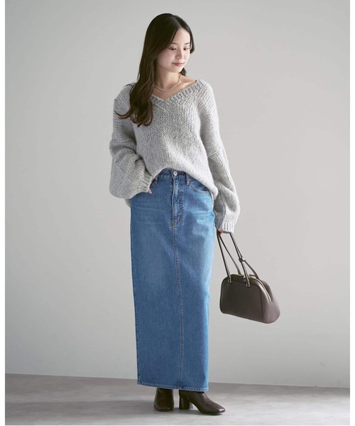 NEEDBY heritage(ニードバイヘリテージ)の「《追加・NOBLE別注》NEED by heritage/ニードバイ ヘリテージ RINA(デニムスカート・レディース・ホワイト/ブルー・23/24/25/26)」の16枚目の写真