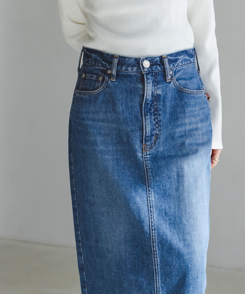 NEEDBY heritage(ニードバイヘリテージ)の「《追加・NOBLE別注》NEED by heritage/ニードバイ ヘリテージ RINA(デニムスカート・レディース・ホワイト/ブルー・23/24/25/26)」の20枚目の写真