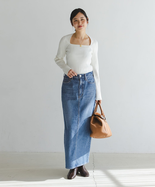 NEEDBY heritage(ニードバイヘリテージ)の「《追加・NOBLE別注》NEED by heritage/ニードバイ ヘリテージ RINA(デニムスカート・レディース・ホワイト/ブルー・23/24/25/26)」の22枚目の写真