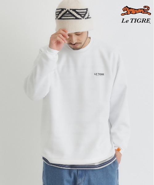 Right-on(ライトオン)の「Le TIGRE(ルティグレ)【メンズ】ダンボールバックロゴプルオーバー(スウェット・メンズ・ブラック/ダークグレー/ホワイト・S/L/XL/M)」の2枚目の写真