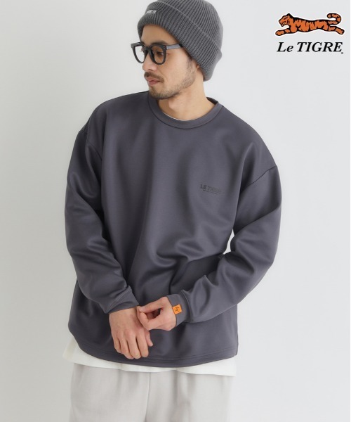 Right-on(ライトオン)の「Le TIGRE(ルティグレ)【メンズ】ダンボールバックロゴプルオーバー(スウェット・メンズ・ブラック/ダークグレー/ホワイト・S/L/XL/M)」の3枚目の写真