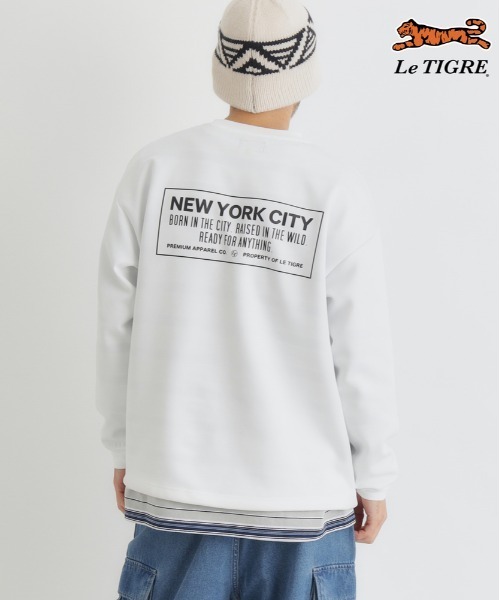 Right-on(ライトオン)の「Le TIGRE(ルティグレ)【メンズ】ダンボールバックロゴプルオーバー(スウェット・メンズ・ブラック/ダークグレー/ホワイト・S/L/XL/M)」の14枚目の写真