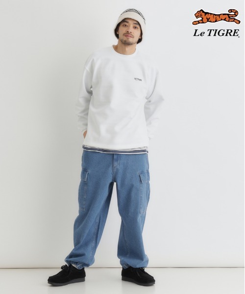 Right-on(ライトオン)の「Le TIGRE(ルティグレ)【メンズ】ダンボールバックロゴプルオーバー(スウェット・メンズ・ブラック/ダークグレー/ホワイト・S/L/XL/M)」の15枚目の写真