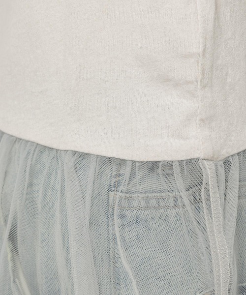 niko and...(ニコアンド)の「チュールペプラムインナーTシャツ(Tシャツ/カットソー・レディース・グレー/オフホワイト・LARGE/MEDIUM)」の15枚目の写真