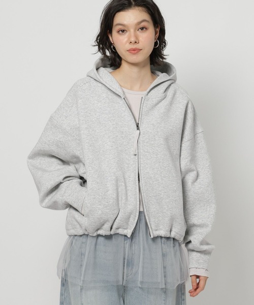 niko and...(ニコアンド)の「チュールペプラムインナーTシャツ(Tシャツ/カットソー・レディース・グレー/オフホワイト・LARGE/MEDIUM)」の6枚目の写真