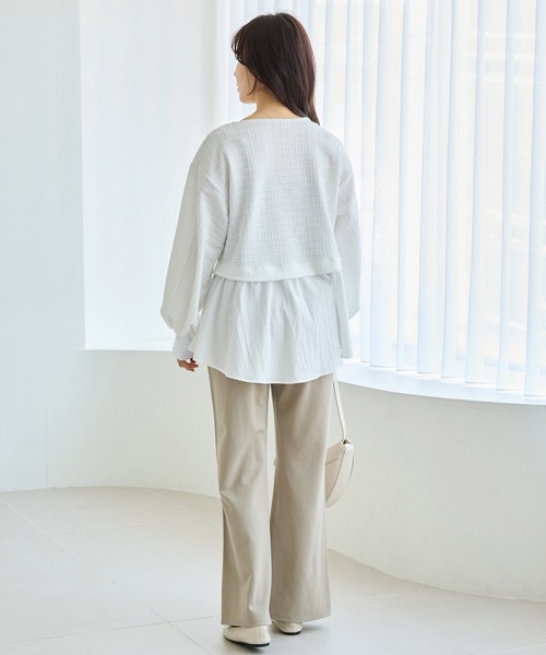 LAVEANGE（ラビアンジェ）の「【好機能シリーズ】接触冷感・吸水速乾｜ツイストスリット美脚パンツ（その他パンツ・レディース・ベージュ/ネイビー/ブラック・4L/3L/LL/M/5L）」の11枚目の写真