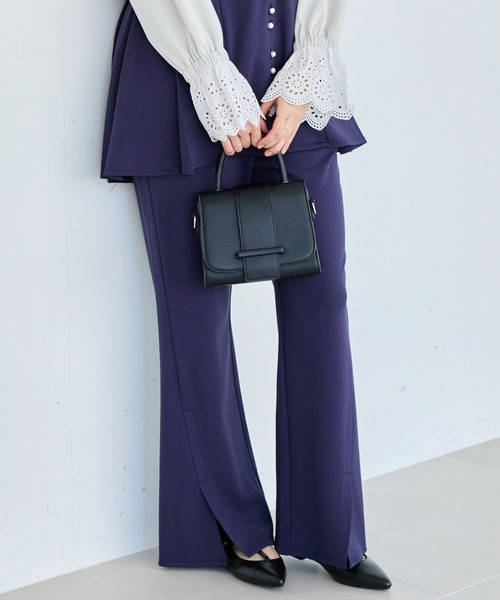 LAVEANGE（ラビアンジェ）の「【好機能シリーズ】接触冷感・吸水速乾｜ツイストスリット美脚パンツ（その他パンツ・レディース・ベージュ/ネイビー/ブラック・4L/3L/LL/M/5L）」の21枚目の写真