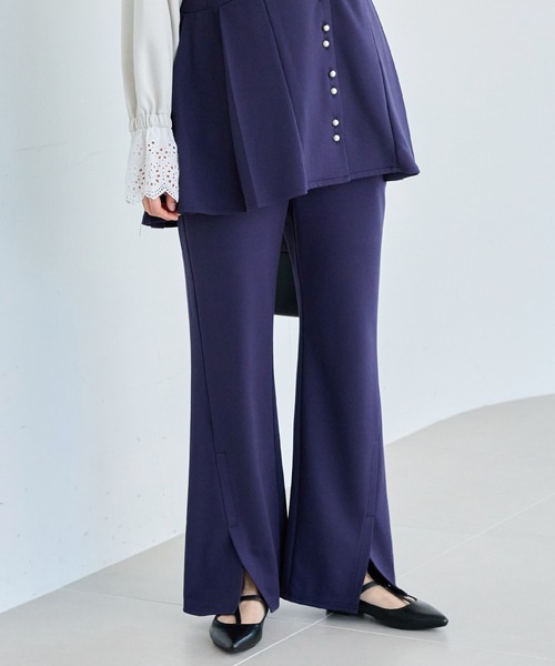 LAVEANGE（ラビアンジェ）の「【好機能シリーズ】接触冷感・吸水速乾｜ツイストスリット美脚パンツ（その他パンツ・レディース・ベージュ/ネイビー/ブラック・4L/3L/LL/M/5L）」の22枚目の写真