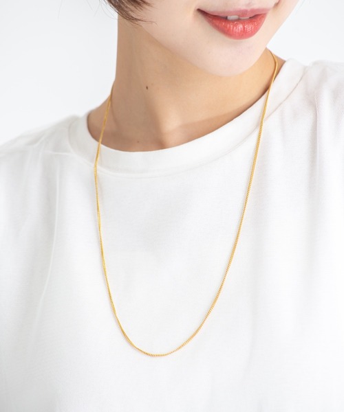 セール】【TOMWOOD(トムウッド)】Curb Chain Slim ゴールドネックレス