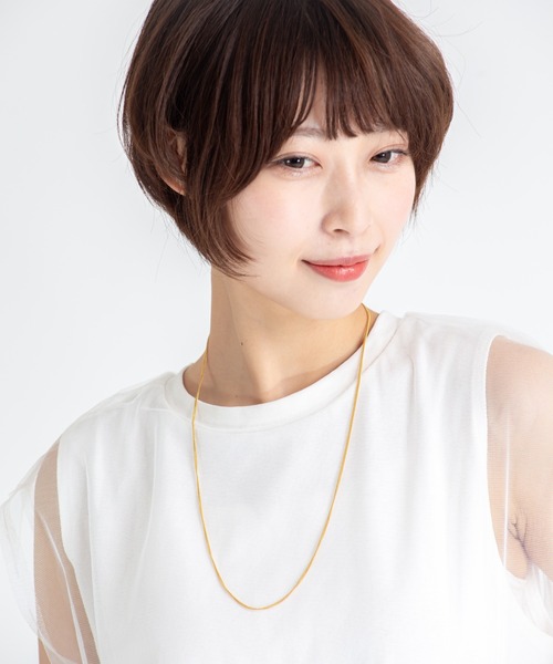 TOM WOOD（トムウッド）の「【TOMWOOD(トムウッド)】Curb Chain Slim　ゴールドネックレス24.5 inch　ユニセックス（ネックレス・レディース・ゴールド・FREE）」の10枚目の写真