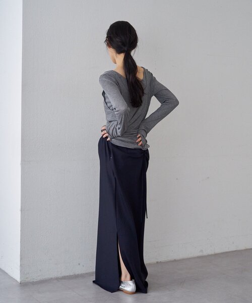 SHENERY(シーナリー)の「サイドギャザースカート(スカート・レディース・グレー/ネイビー・38/36)」の19枚目の写真