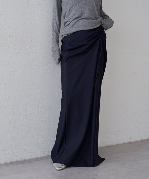 SHENERY(シーナリー)の「サイドギャザースカート(スカート・レディース・グレー/ネイビー・38/36)」の20枚目の写真