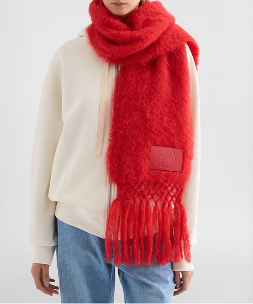 JIL SANDER（ジルサンダー）の「CNY PLAIN MOHAIR SCARF（Tシャツ/カットソー・レディース・アイボリー/レッド・UNI）」の3枚目の写真