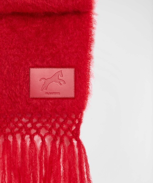 JIL SANDER（ジルサンダー）の「CNY PLAIN MOHAIR SCARF（Tシャツ/カットソー・レディース・アイボリー/レッド・UNI）」の4枚目の写真