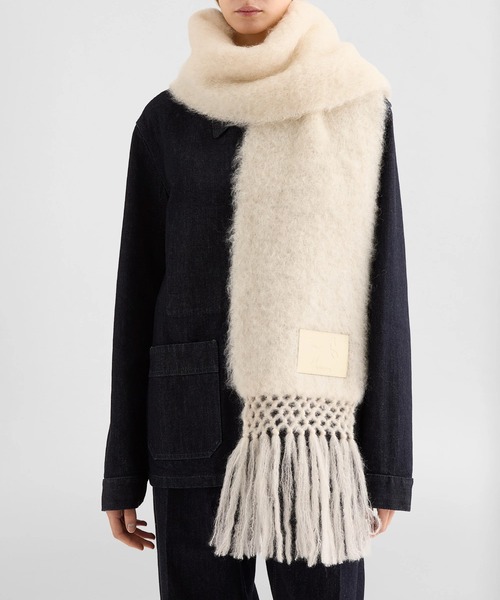 JIL SANDER（ジルサンダー）の「CNY PLAIN MOHAIR SCARF（Tシャツ/カットソー・レディース・アイボリー/レッド・UNI）」の5枚目の写真