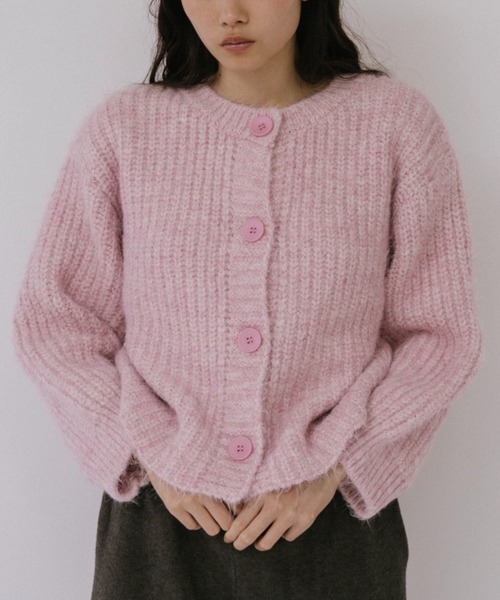 duei(デュイ)の「ミックスニットカーディガン(カーディガン/ボレロ・レディース・ライトブルー/ピンク/グレー・FREE)」の3枚目の写真
