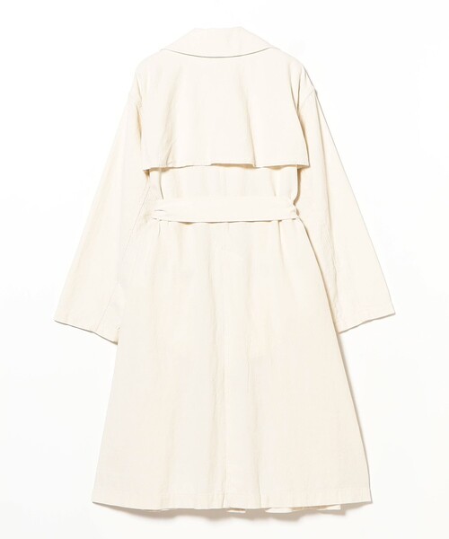 BEAMS BOY（ビームスボーイ）の「コットン リネン ビッグ コート（ステンカラーコート・レディース・ナチュラル/ネイビー・0/1）」の20枚目の写真