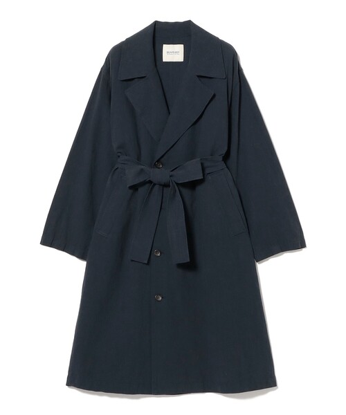 BEAMS BOY（ビームスボーイ）の「コットン リネン ビッグ コート（ステンカラーコート・レディース・ナチュラル/ネイビー・0/1）」の22枚目の写真