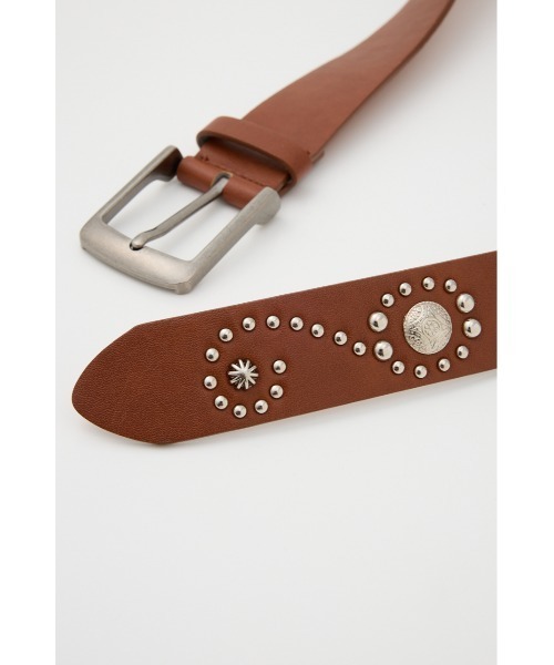SLY（スライ）の「【2026SS新作】F/LEATHER STUDS BELT フェイクレザー スタッズ ベルト（ベルト・レディース・ブラック/ブラウン・FREE）」の11枚目の写真