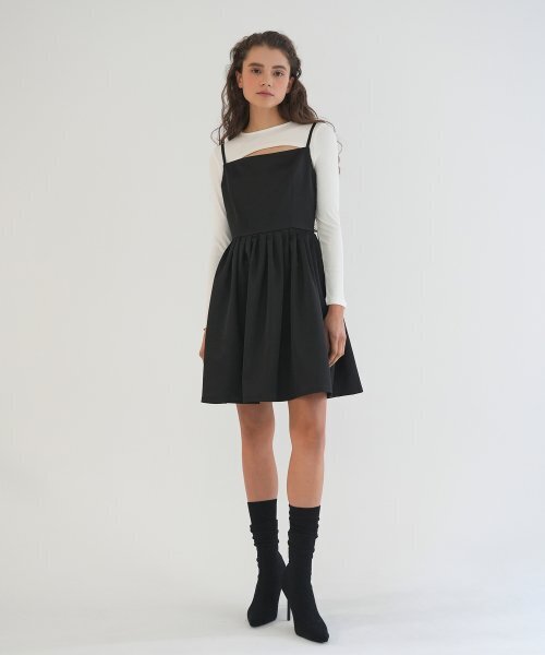 PAUL&ALICE(ポール&アリス)の「BLACK MINI DRESS(ワンピース・レディース・ブラック・FREE)」の3枚目の写真