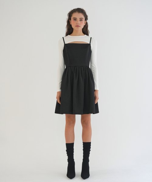PAUL&ALICE(ポール&アリス)の「BLACK MINI DRESS(ワンピース・レディース・ブラック・FREE)」の2枚目の写真