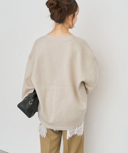 Spick & Span(スピックアンドスパン)の「ウォッシャブルコアスパンヤーンカーディガン(カーディガン/ボレロ・レディース・Red/ベージュ系その他/ホワイト・FREE)」の16枚目の写真