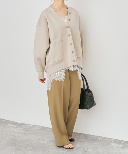 Spick & Span(スピックアンドスパン)の「ウォッシャブルコアスパンヤーンカーディガン(カーディガン/ボレロ・レディース・Red/ベージュ系その他/ホワイト・FREE)」の17枚目の写真