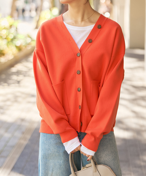 Spick & Span(スピックアンドスパン)の「ウォッシャブルコアスパンヤーンカーディガン(カーディガン/ボレロ・レディース・Red/ベージュ系その他/ホワイト・FREE)」の20枚目の写真