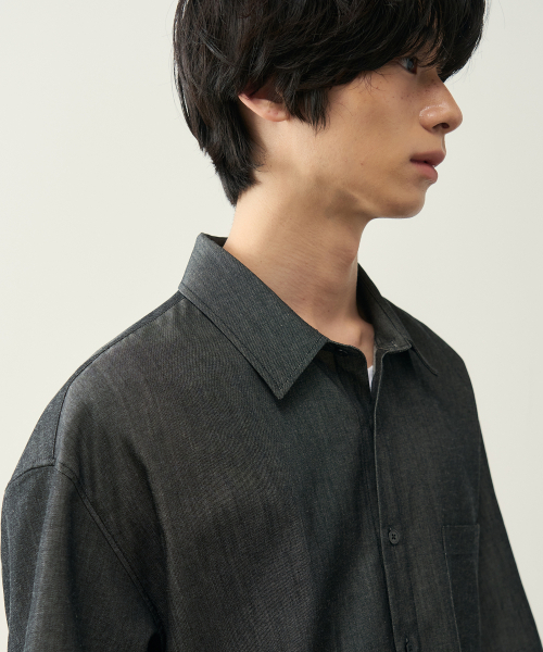 ROTEMBER（ローテンバー）の「テンセルコットンデニムハーフシャツ[ディープインディゴ]（シャツ/ブラウス・メンズ・その他・MEDIUM/LARGE/X-LARGE）」の2枚目の写真