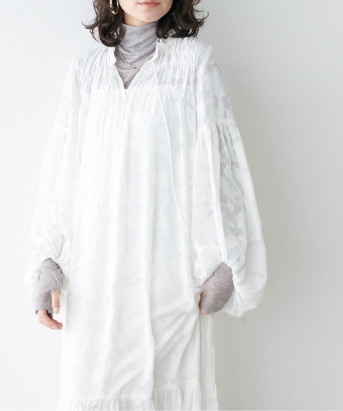 LARUTA(ラルータ)の「【LARUTA】シアバター加工シアータートルプルオーバー(Tシャツ/カットソー・レディース・オフホワイト/ブラック/サックスブルー/イエロー/ライトグレー・FREE)」の17枚目の写真